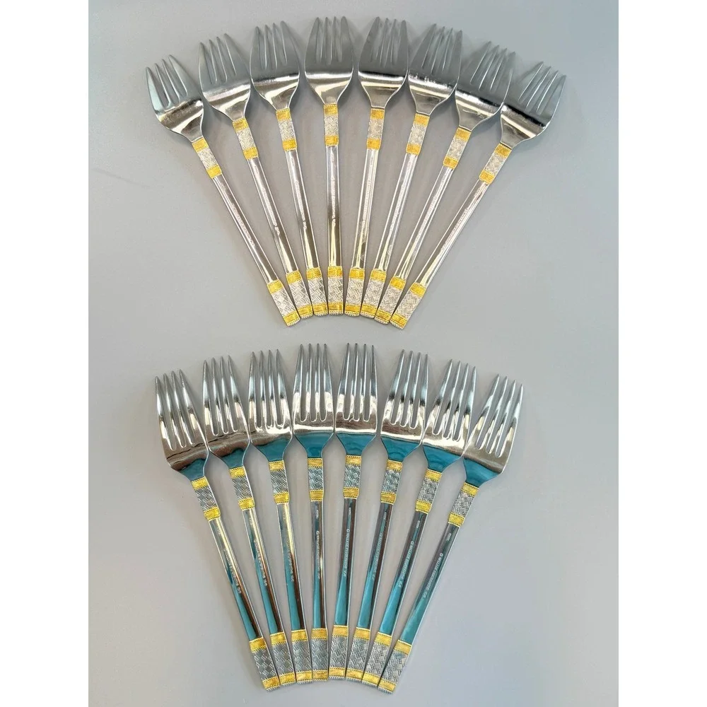 Wallace Silversmiths Aegean Weave Flatware 45 PCS Set Good Vintage Silverplate